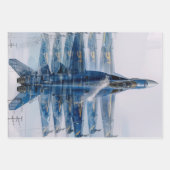 Dynamische Blauwe Engelen Aviation Decoupage Inpakpapier Vel (Voorkant)