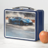 Dynamische blauwe stedelijke racescene (In situ)