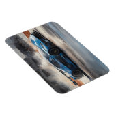 Dynamische blauwe stedelijke racescene magneet (Rechterzijde)