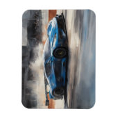 Dynamische blauwe stedelijke racescene magneet (Verticaal)