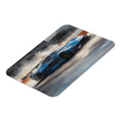 Dynamische blauwe stedelijke racescene magneet (Linkerzijde)