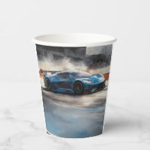 Dynamische blauwe stedelijke racescene