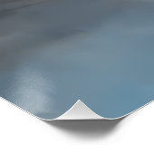 Dynamische blauwe stedelijke racescene perfect poster (Hoek)