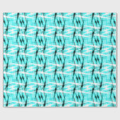 Dynamische blauwe uitgeruste achtergrond cadeaupapier (Vlak)