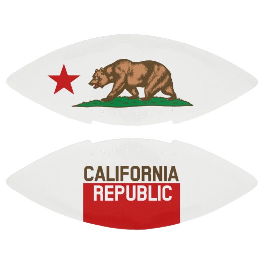 Dynamische California State Flag Graphic op een American Football (Panelen)