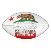 Dynamische California State Flag Graphic op een American Football (Voorkant)