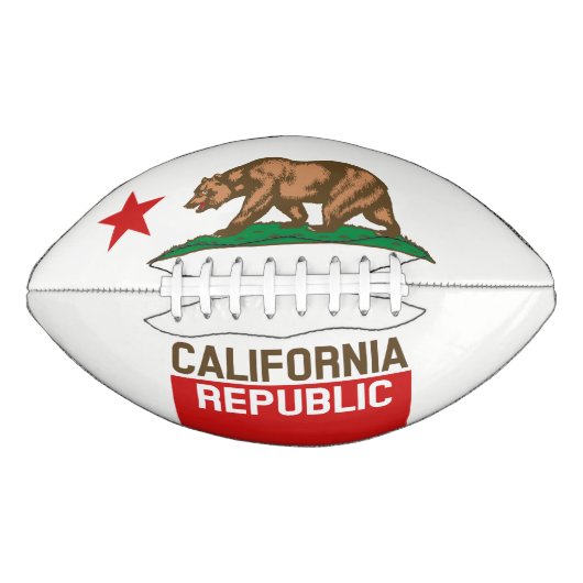 Dynamische California State Flag Graphic op een American Football (Voorkant)
