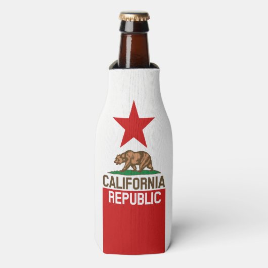Dynamische California State Flag Graphic op een Flesjeskoeler (Fles Voorkant)