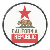 Dynamische California State Flag Graphic op een Hockey Puck (Voorkant)