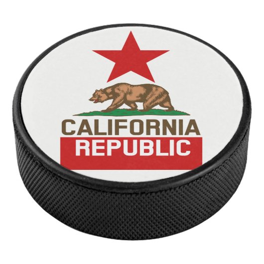 Dynamische California State Flag Graphic op een Hockey Puck (3/4)