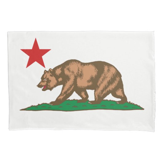 Dynamische California State Flag Graphic op een Kussensloop (Voorkant)