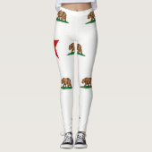 Dynamische California State Flag Graphic op een Leggings (Voorkant)