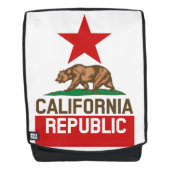 Dynamische California State Flag Graphic op een Rugtassen (Voorkant)