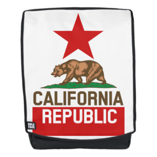 Dynamische California State Flag Graphic op een Rugtassen