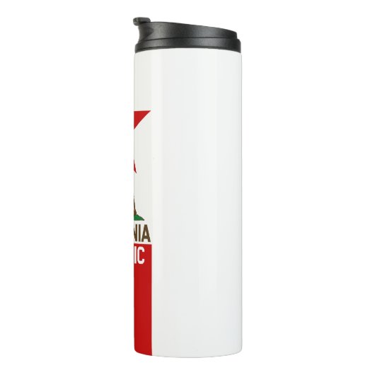Dynamische California State Flag Graphic op een Thermosbeker (Geroteerd rechts)