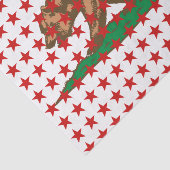 Dynamische California State Flag Graphic op een Tissuepapier (Detail)