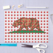 Dynamische California State Flag Graphic op een Tissuepapier (Craft)