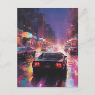 Dynamische Cityscape Racing Briefkaart