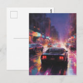 Dynamische Cityscape Racing Briefkaart (Voorkant / Achterkant)