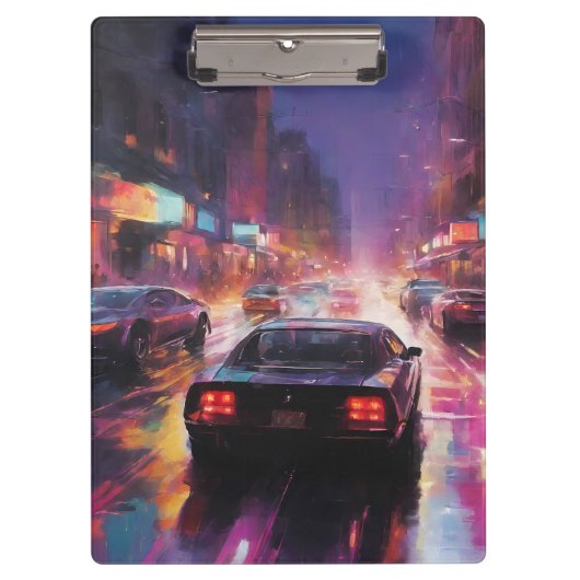 Dynamische Cityscape Racing Klembord (Voorkant)