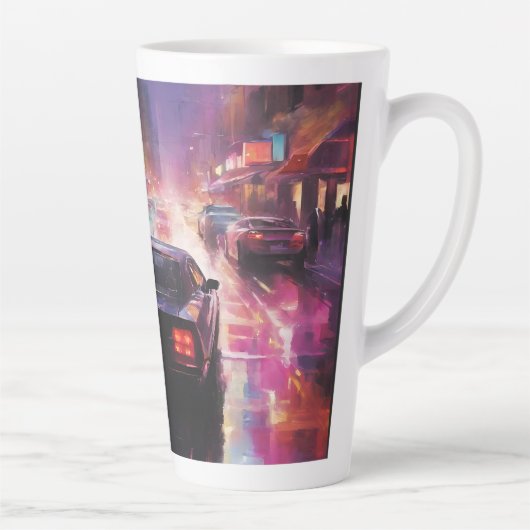 Dynamische Cityscape Racing Latte Mok (Rechts)