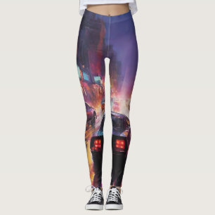 Dynamische Cityscape Racing Leggings