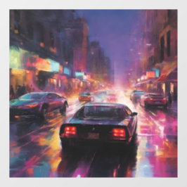 Dynamische Cityscape Racing Raamsticker