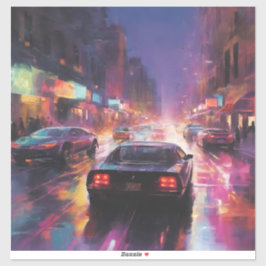 Dynamische Cityscape Racing Sticker
