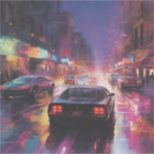 Dynamische Cityscape Racing Sticker (Voorkant)