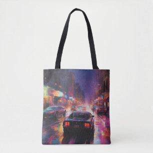 Dynamische Cityscape Racing Tote Bag