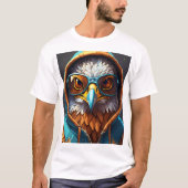 Dynamische Crystal Eagle embleem op een T-shirt. T-shirt (Voorkant)