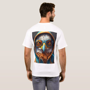 Dynamische Crystal Eagle embleem op een T-shirt. T-shirt