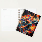 Dynamische Dansende Vrouw Wervelende Kleuren Abstr Planner (Display)