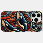 Dynamische diepten: walvissen in harmonie Case-Mate iPhone case (Achterkant (horizontaal))