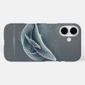 Dynamische digitale walvis in beweging Case-Mate iPhone case (Achterkant (horizontaal))