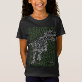Dynamische Dino: T-Rex illustratielijnen T-shirt (Voorkant)