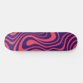 Dynamische door synthwave geïnspireerde paarse roz persoonlijk skateboard (Horizontaal)