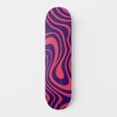 Dynamische door synthwave geïnspireerde paarse roz persoonlijk skateboard (Voorkant)