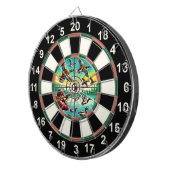 Dynamische Ducks in Flight Design Dartbord (Voorkant Rechts)