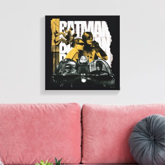 Dynamische Duo Scrapbook-foto Canvas Afdruk (Insitu (Woonkamer))