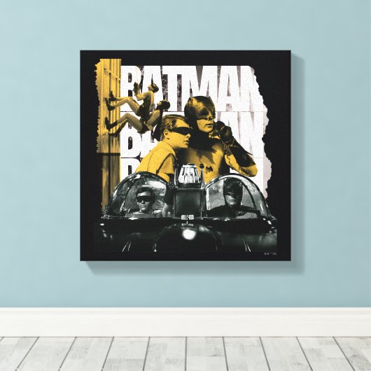 Dynamische Duo Scrapbook-foto Canvas Afdruk (Insitu (Houten vloer))