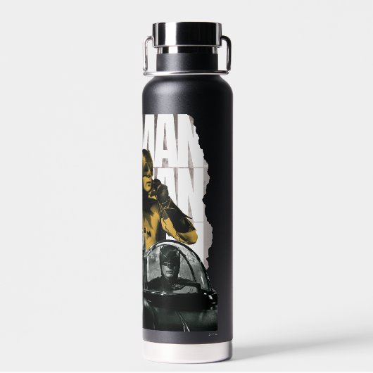 Dynamische Duo Scrapbook-foto Waterfles (Achterkant)