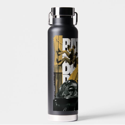 Dynamische Duo Scrapbook-foto Waterfles (Voorkant)