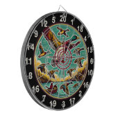 Dynamische eenden boven waterontwerp dartbord (Voorkant Links)