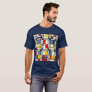Dynamische en kleurrijke Piet Mondriaan T-shirt
