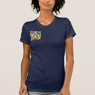 Dynamische en kleurrijke Piet Mondriaan T-shirt