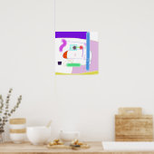 Dynamische en speelse scène poster (Keuken)