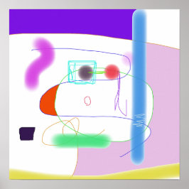 Dynamische en speelse scène poster