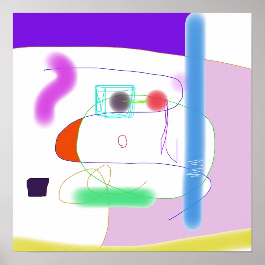 Dynamische en speelse scène poster (Voorkant)