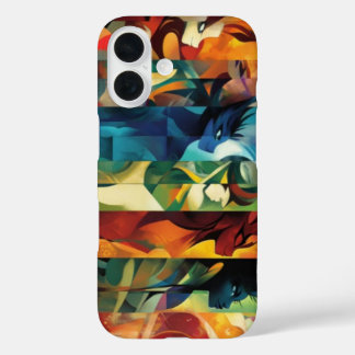 Dynamische Essentie: Bewakers van het Spectrum iPhone 16 Hoesje